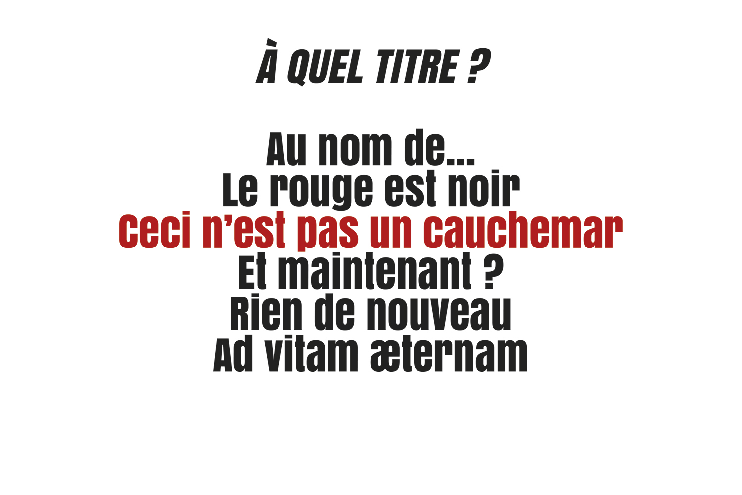 Lucile Bertrand - coffret À quel titre ?